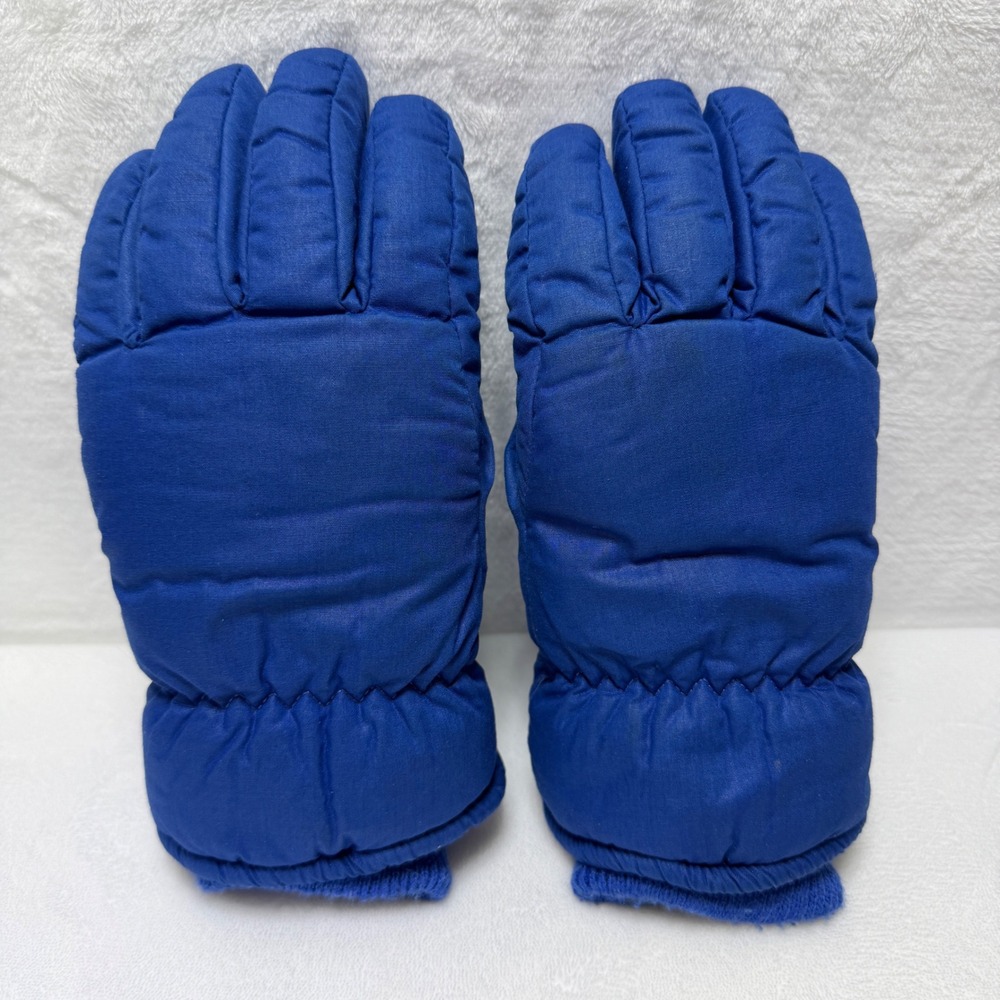 VTG Wells Lamont Kids 8-12 yrs Royal Blue Ski Insulated Winter Gloves Quilted